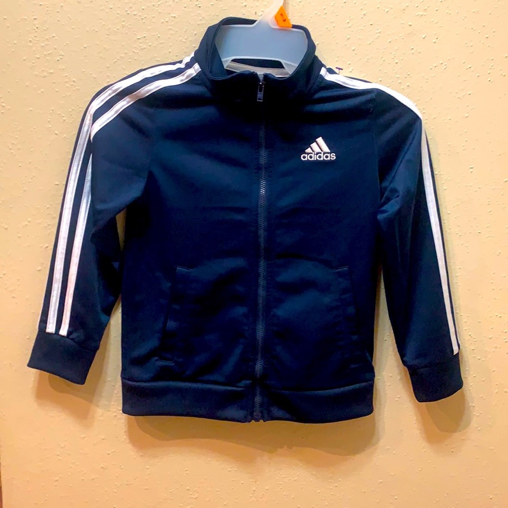 Boys Adidas Jacket Size : 5  Navy Blue Color